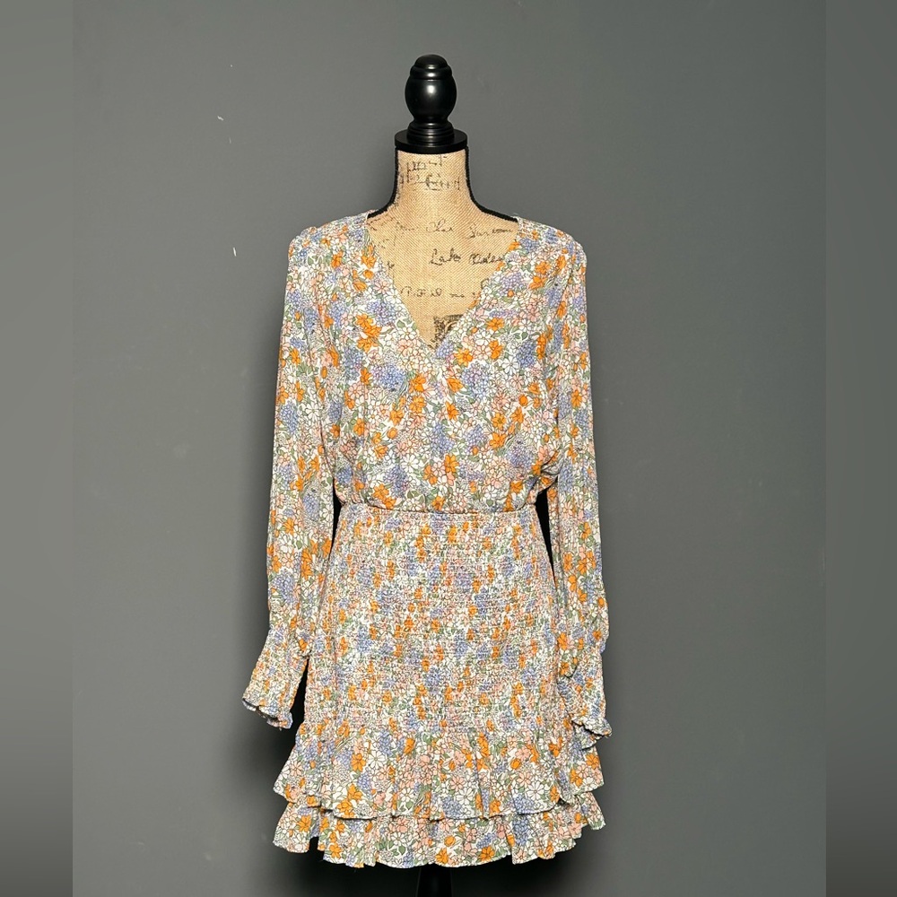 Veronica Beard Saera Floral Smocked Mini Dress NWOT